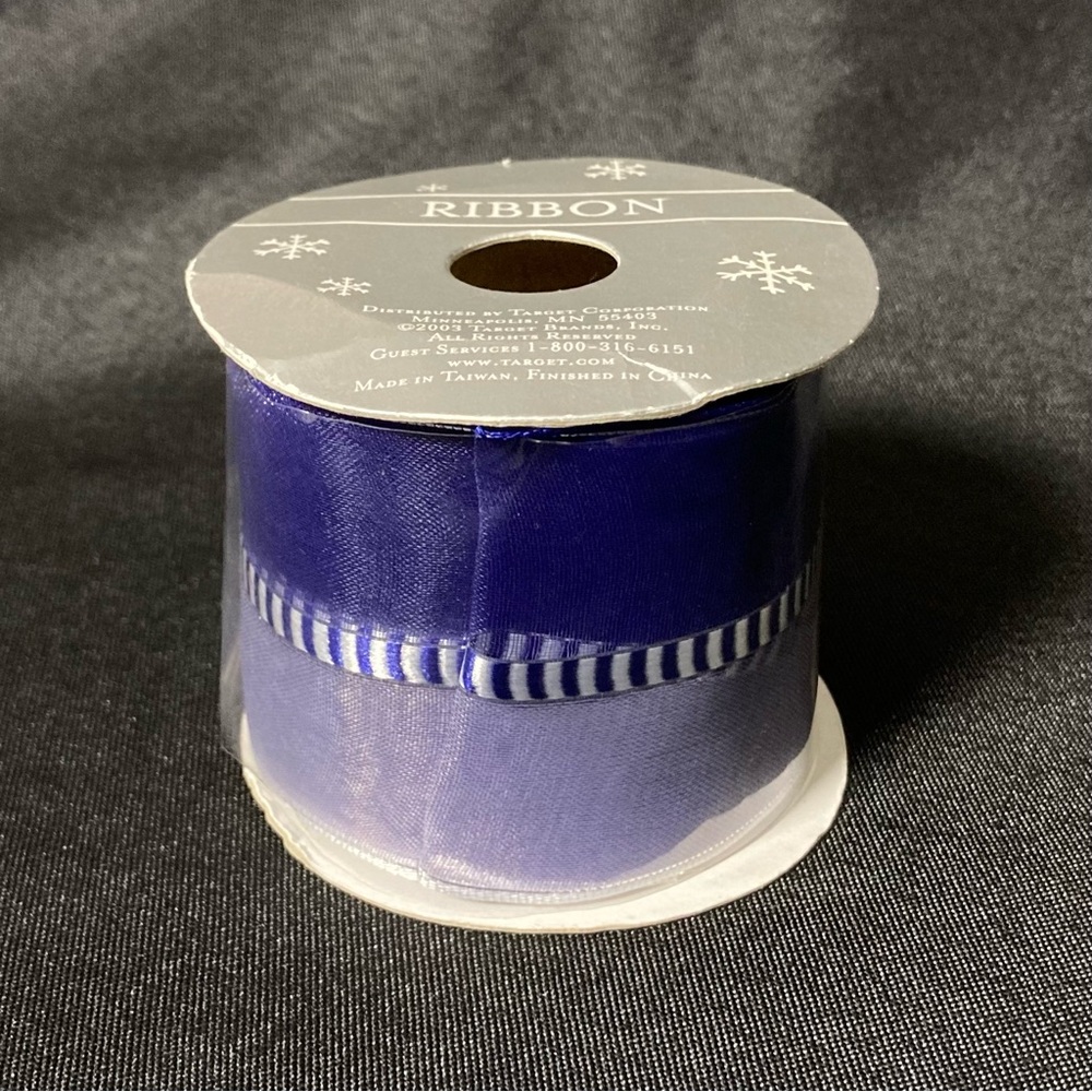 ⭐️ Vintage Target Colorblock Purple Holiday Gift Ribbon 2.5” x 180”